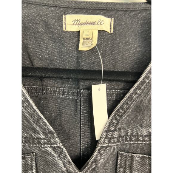 Madewell Women's Denim Cap-Sleeve Mini Dress in Tarrybrook Size 4 - Picture 7 of 10